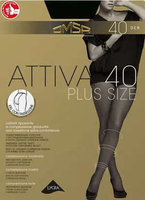 Колготки жен. класс., Attiva 40 XXL Plus Size