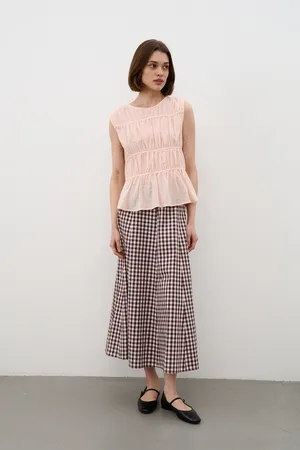 Юбка жен., SKRT2534_Brown Checkers