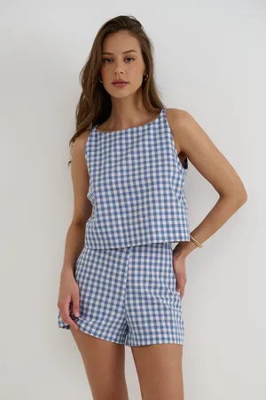 Шорты жен., SRT25 02_Blue Checkers